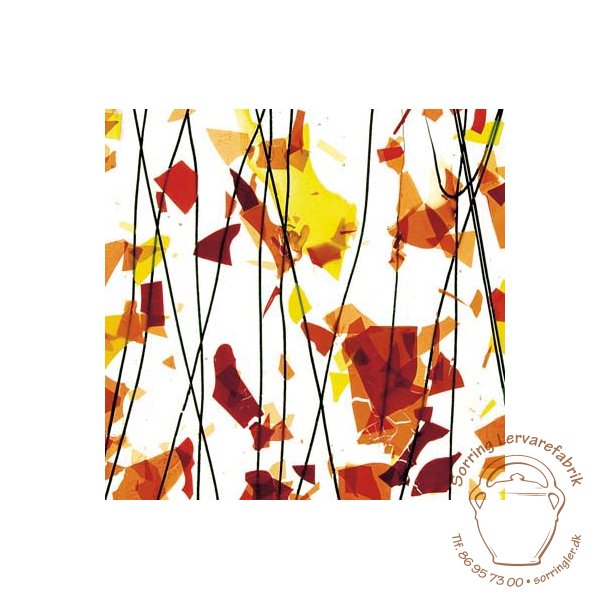 4111-30 Black str./Orange+Yellow confett