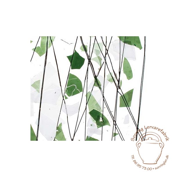 4117-30 Black str./Green+White confetti