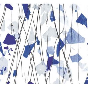 4119-30 Black str./Blue+White confetti