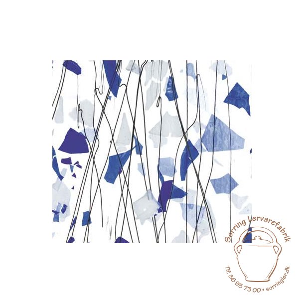 4119-30 Black str./Blue+White confetti