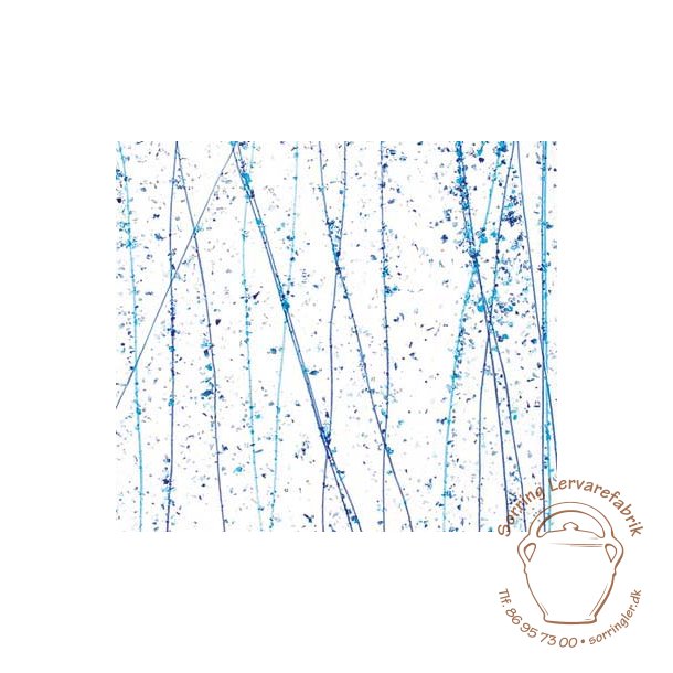 4216-30 Clear, Blue &amp; Turq. frit