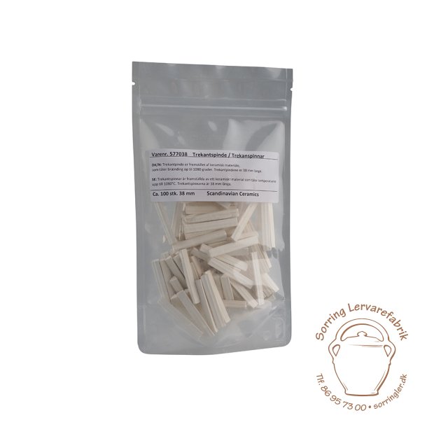 Trekantpinde, 38 mm 100 stk