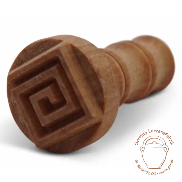 Trstempel, 2,5cm, firkantet spiral
