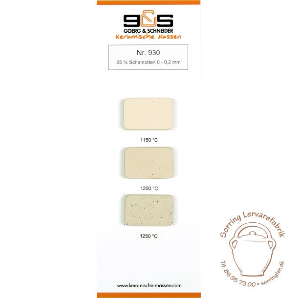 Lysbr�ndende m/lava chamotte 0-0,2 mm 25%